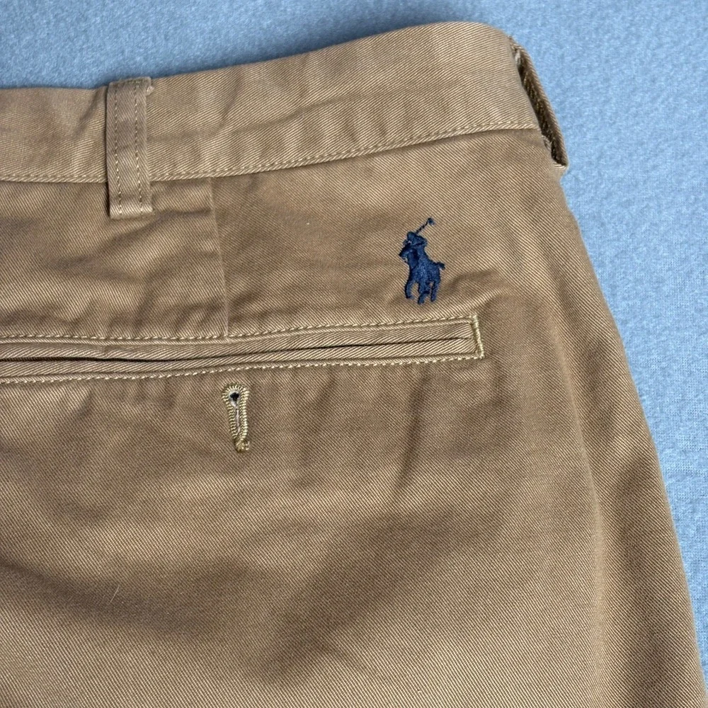 Polo Ralph Lauren Preston Pant Mens 40x30 Tan Khaki Chino Cotton Straight Leg